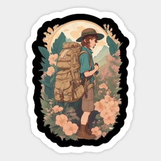 Outdoor Hiker Sticker